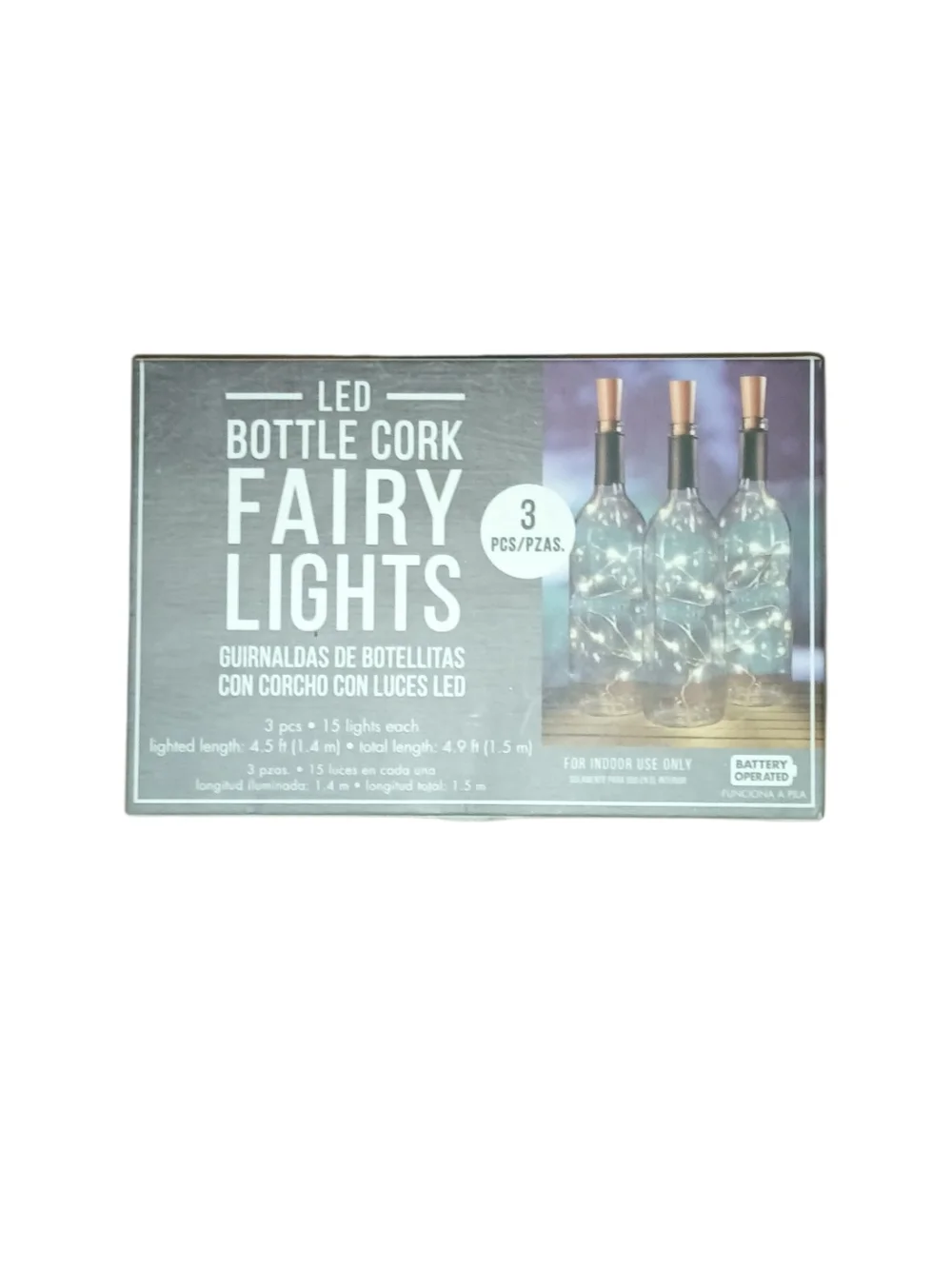 Lot Of Led Fairy Lights-LED Bottle Cork Fairy Lights - Warm White - 6 Packs